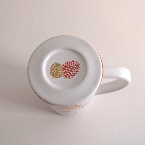 David's Tea Christmas Fall Pinecone Nordic Mug w/Lid - Picture 4 of 6